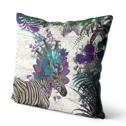 Zebra African Pillow purple side view