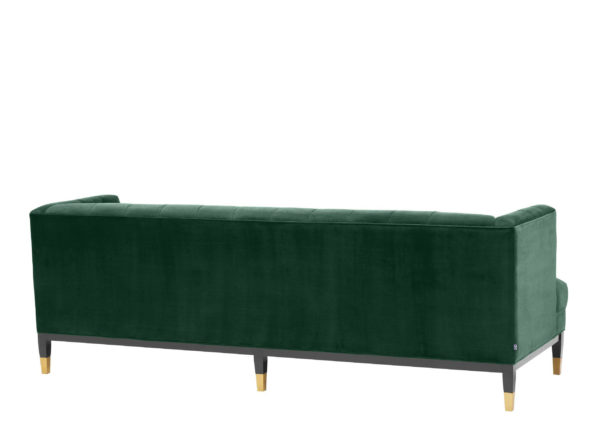 Castelle green sofa back side view