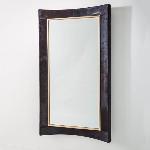 Curved Black Hide Mirror - Long (oversized) - Image 2
