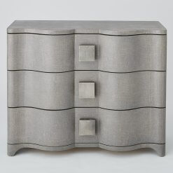 Toile gray chest closed drawers