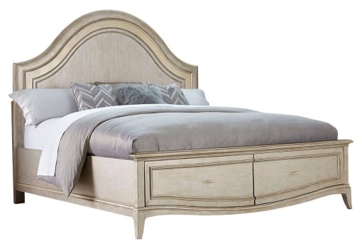 Starlight bed with storage shown with bedding