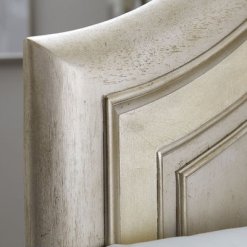 Aged Silver Bed Headboard close up