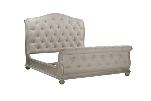 Cottage Tufted Sleigh Bed frame