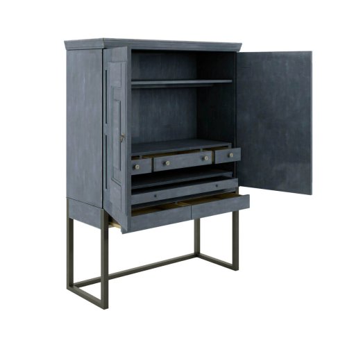 Alcove Secretary with open doors empty.