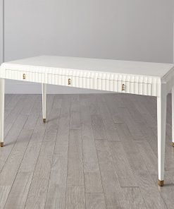 Ivory Fluted desk angle view