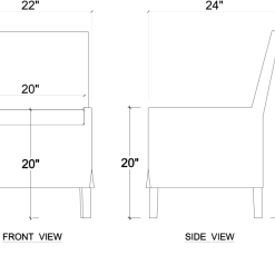 Bilboa arm chair dimensions