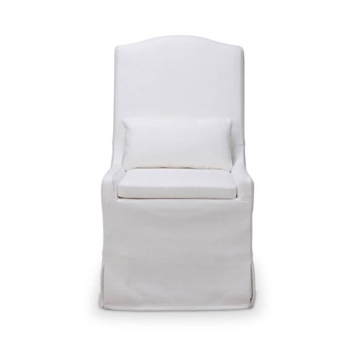Sierra Arctic slipcovered chair front view.