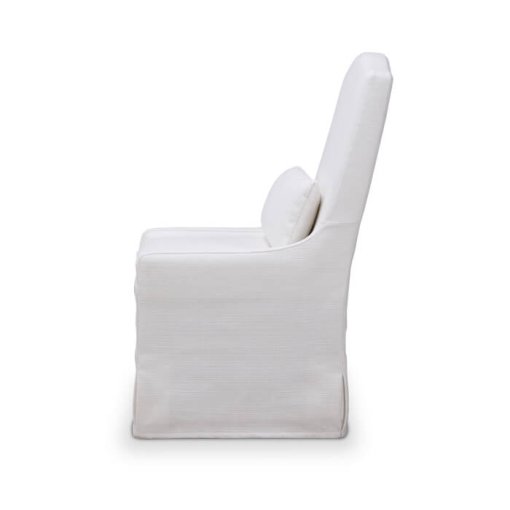 Sierra Arctic slipcovered chair side view.