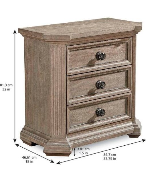 Grayson nightstand with dimensions.