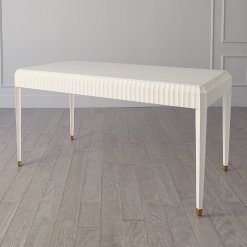 Ivory Fluted desk back view