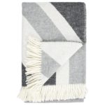 Merino Wool Throw in Monochromatic closeup