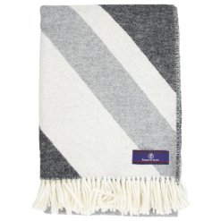 Merino Wool Throw in Monochromatic folded
