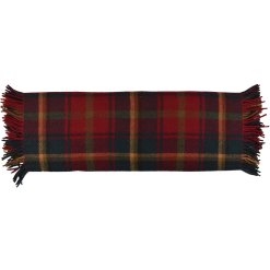 Tartan Lap Throw in Maple flat view