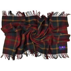 Tartan Lap throw in maple folded view
