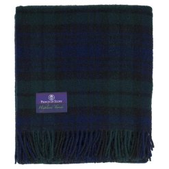 Tartan fluffy black watch folded