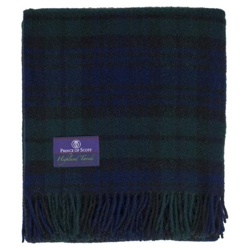 Tartan fluffy black watch folded