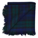 Tartan fluffy black watch open fold