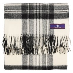 Tartan Dress Grey throw closeup