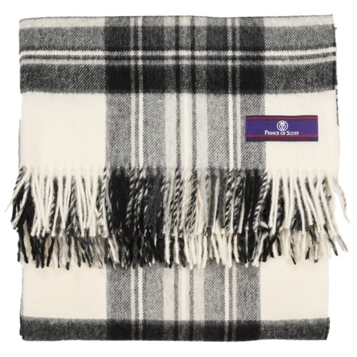 Tartan Dress Grey throw closeup