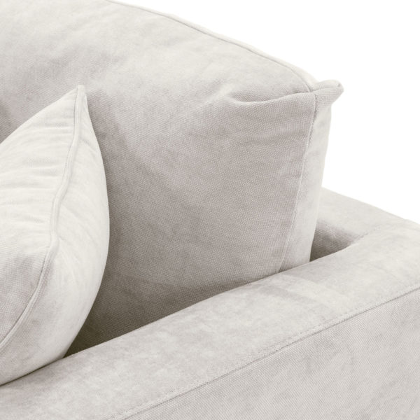Tuscany sofa in cream close up cushion