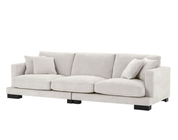 Tuscany sofa in cream front angled view