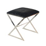 X-SIDE stool with nickel legs