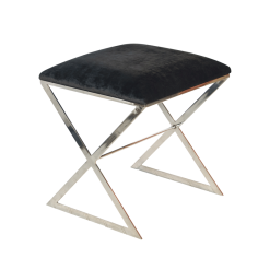 X-SIDE stool with nickel legs