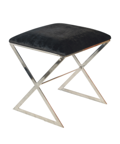 X-SIDE stool with nickel legs