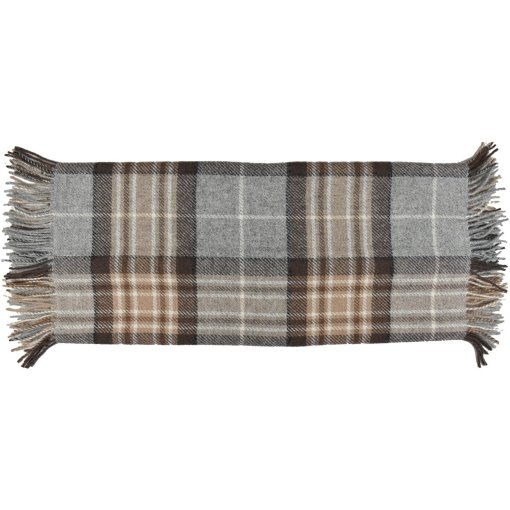 Tartan Lap Throw in Winter straight flat view
