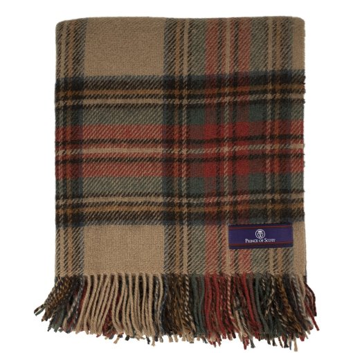 tartan antique blanket folded