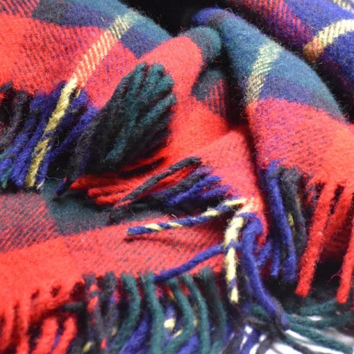 Tartan kilgour blanket fringe view