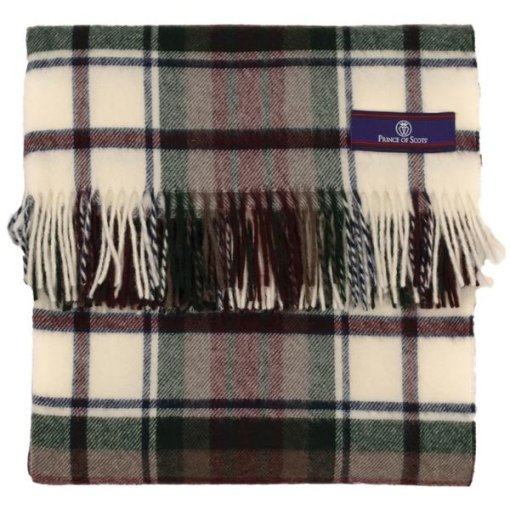 Tartan Merlot Cream throw folded
