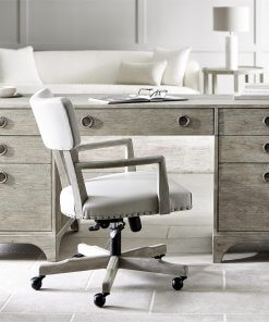 Albion desk in pewter finish for a modern workspace.