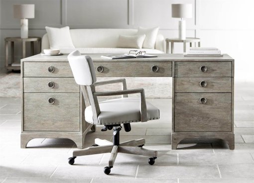 Albion desk in pewter finish for a modern workspace.
