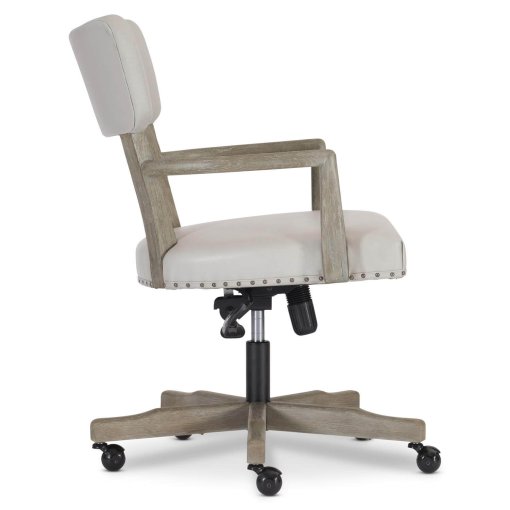 Albion Office Chair with castors at an side view.