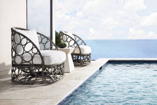 Bali lifestyle view with pool