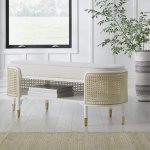 Beale woven cane in white, lifestyle view.