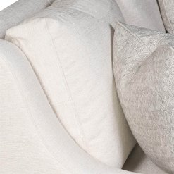 Germaine sofa in off-white color showing a close up view of cushion and fabric.