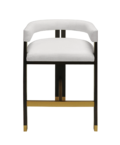 Luxe White counter Chair Front