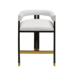 Luxe White counter Chair Front