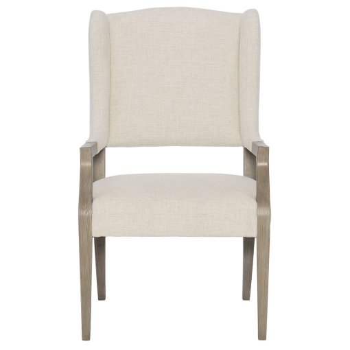 Santa Barbara dining room upholstered arm chair front.