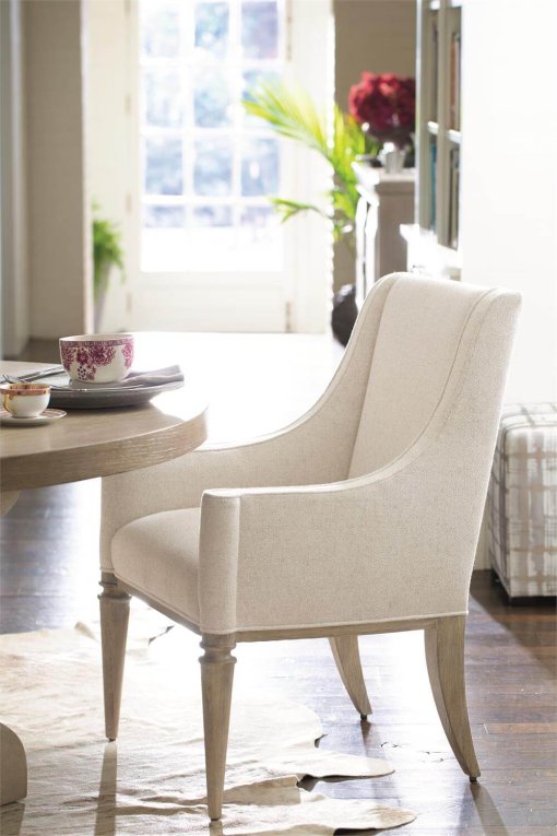 Santa Barbara arm chair angled view in a home environment.