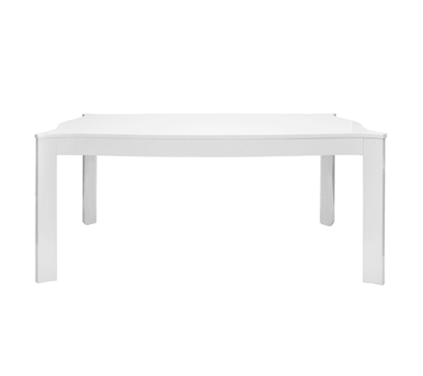White Lacquer rectangular table straight