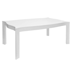 White Lacquer rectangular table Angled