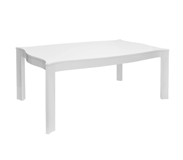 White Lacquer rectangular table Angled