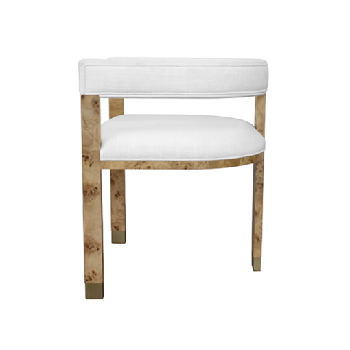 Light Burl wood chair side view