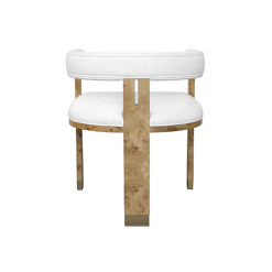 Light Burl wood chair Backside