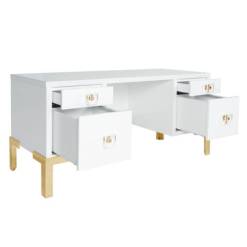 Cosby desk with 4 drawers opened.