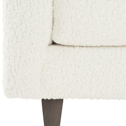 Ivory bench sofa closeup view