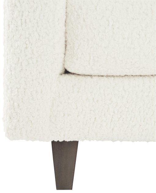 Ivory bench sofa closeup view